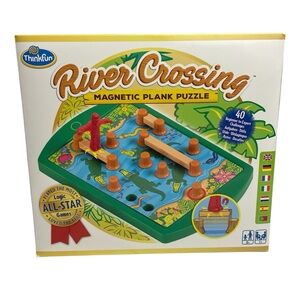 Thinkfun River Crossing Magnetic Plank Puzzle Ages 8+ NEW